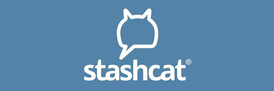 oben-mittig ist eine Katze/Sprechblase und darunter steht "stashcat".