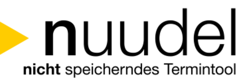 Das Logo von Nuudel mit dem Untertitel: nicht speicherndes Termintool