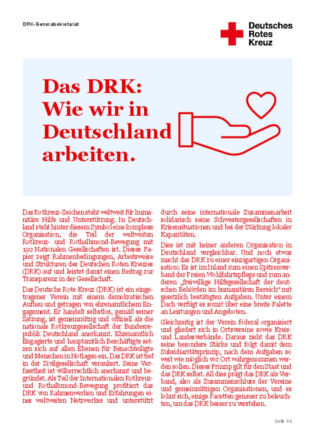 DRK-Papier - Wie wir in Deutschland arbeiten