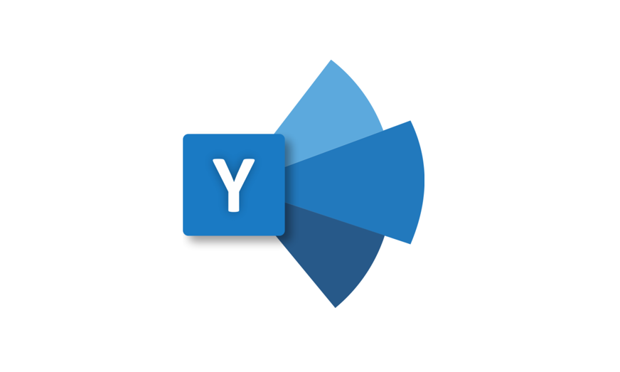 ein Y in blauer Box, rechts davon 1/3 eines Kreisdiagramms