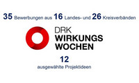 Auf der Abbildung steht: 35 Bewerbungen aus 16 Landes- und 26 Kreisverbänden - 12 ausgewählte Projektideen