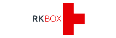 Recht steht RKBOX links ein halbes rotes Kreuz.