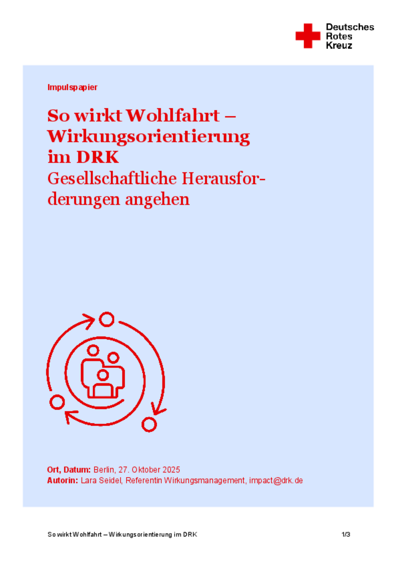 Erste Seite der PDF-Datei zum Impulspapier "So wirkt Wohlfahrt"