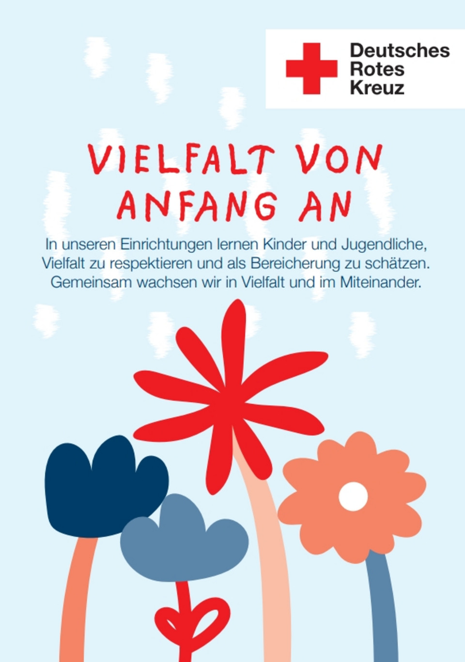 Wertekarte des Deutschen Roten Kreuzes zum Thema "Vielfalt von Anfang an".