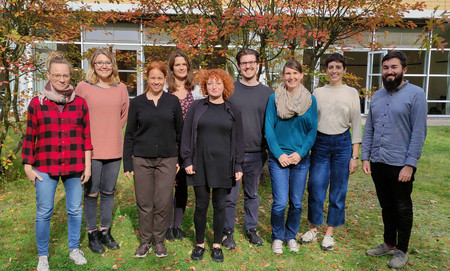 Gruppenfoto der Mitglieder des Team Nachhaltigkeit und Digialisierung im DRK Generalsekretariat