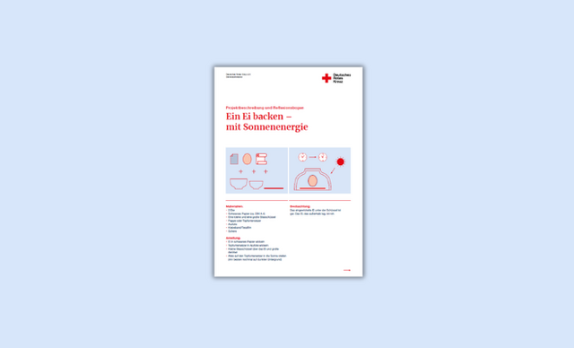 Link zu Anleitung des Deutschen Roten Kreuzes zum Backen eines Eis mit Sonnenenergie als PDF