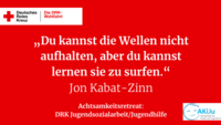 Karte mit Spruch zum Achtsamkeitsretreat