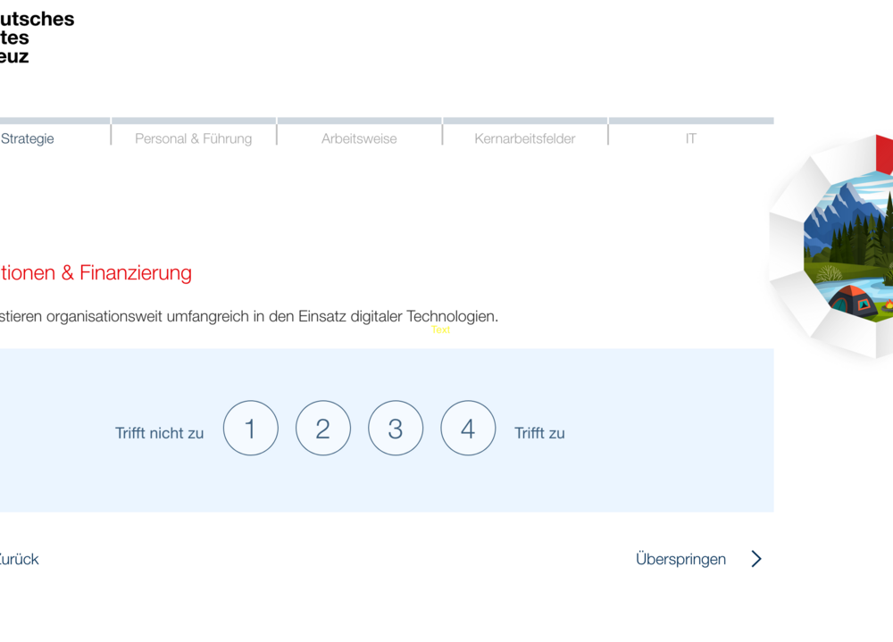 Ein Screenshot vom Digitalcheck. Die Abfrage fragt, welche Investitionen man in die Digitalisierung tätigt.