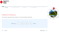 Ein Screenshot vom Digitalcheck. Die Abfrage fragt, welche Investitionen man in die Digitalisierung tätigt.