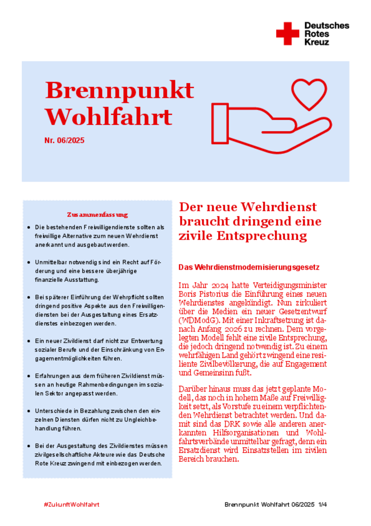 Brennpunkt Wohlfahrt Nr. 06/2025 Brennpunkt Wohlfahrt Nr. 06/2025