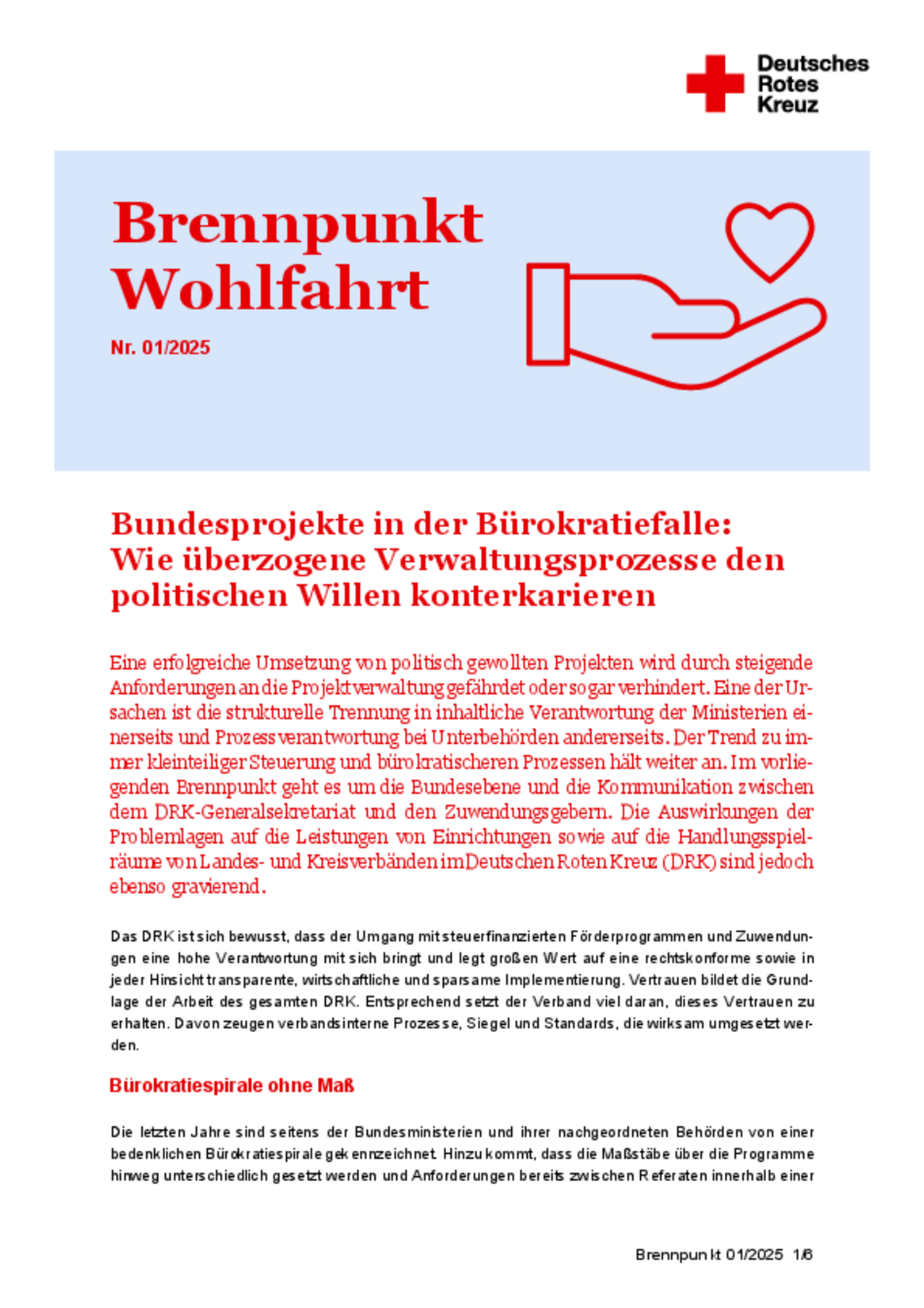 Brennpunkt 01/2025: Bundesprojekte in der Bürokratiefalle