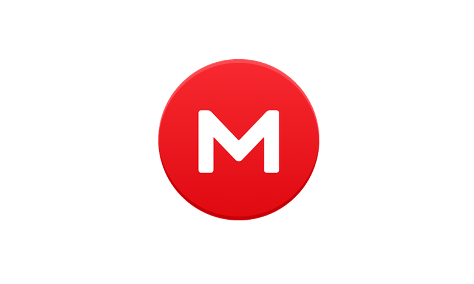 Roter Kreis mit weißem M