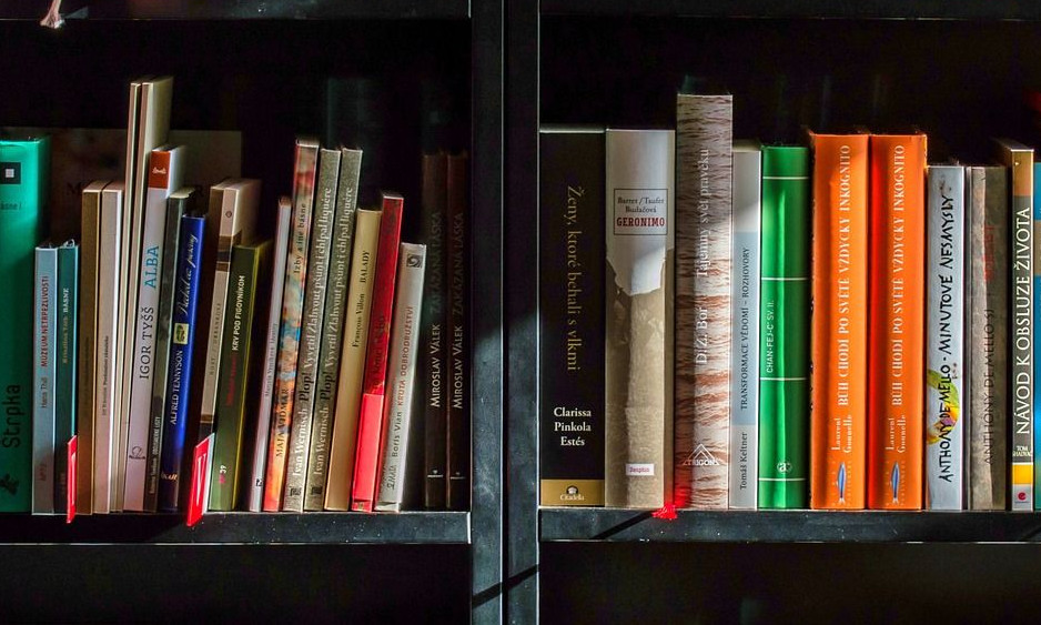Ein Bücherregal voller Bücher.