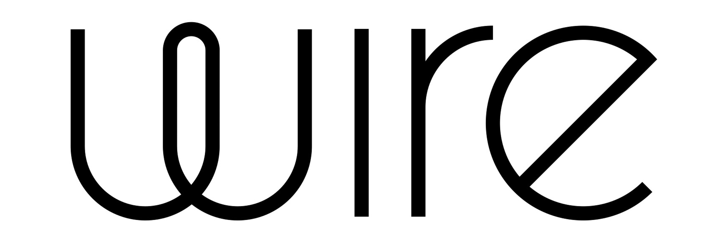 Nur der Name "wire" in schwarz auf weißem Grund.