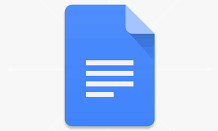 Blaue A4-Seite als Grafik.