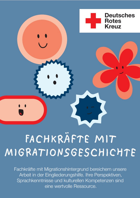 Wertekarte des Deutschen Roten Kreuzes zum Thema "Fachkräfte mit Migrationsgeschichte"."