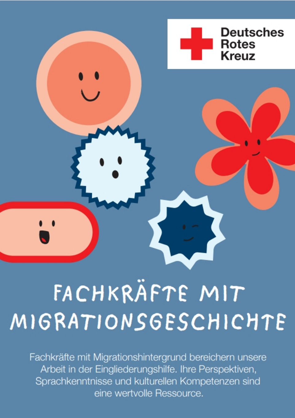 Wertekarte des Deutschen Roten Kreuzes zum Thema "Fachkräfte mit Migrationsgeschichte"."