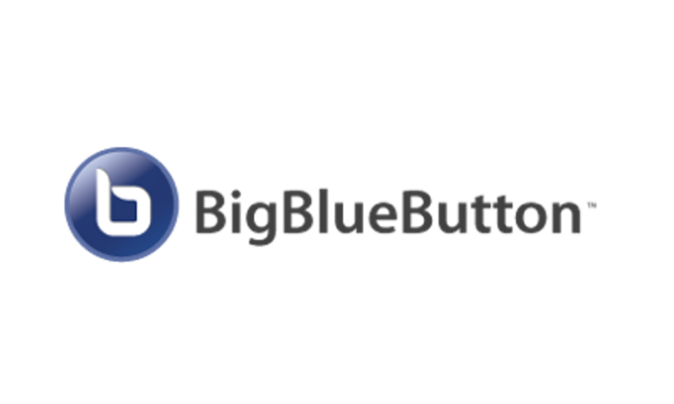 Links ein blaues B und rechts davon steht "BigBlueButton".