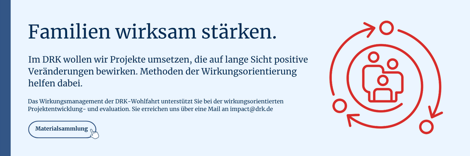 Ein Infokasten weist auf wirkungsorientierte und evidenzbasierte Arbeitsweise des Projektes hin