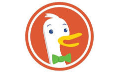 Ein roter Kreis in dem eine Cartoon-Ente mit einer grünen Fliege um den Hals.