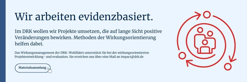 Ein Infokasten weist auf wirkungsorientiertes und evidenzbasiertes Arbeiten dieses Projektes hin.
