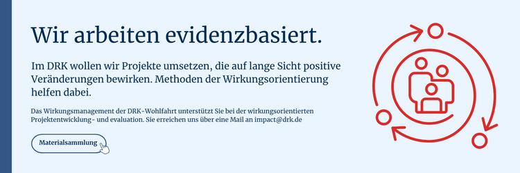 Ein Infokasten weist auf wirkungsorientiertes und evidenzbasiertes Arbeiten dieses Projektes hin.