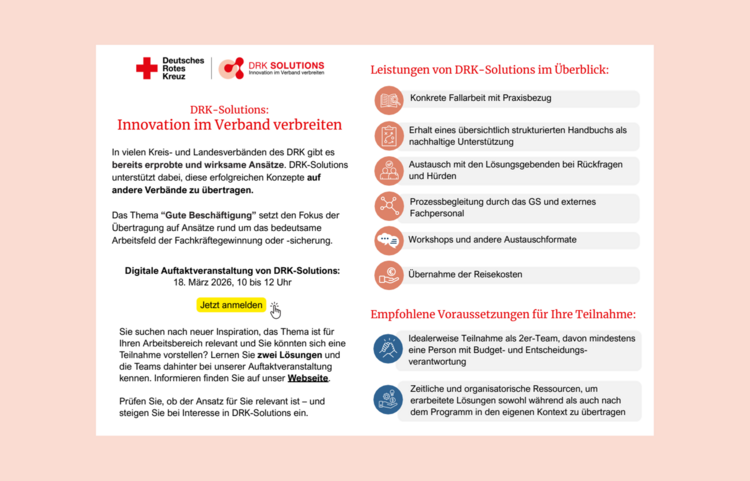 Wenn Sie auf das Bild klicken erhalten Sie ein PDF mit den Projektinformationen zu DRK-Solutions