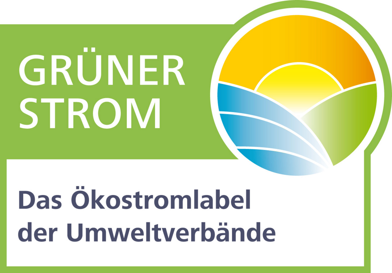 Logo des Grüner Strom Label e.V., Gütesiegel für zertifizierten Ökostrom