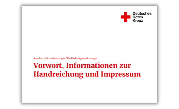 Vorwort, Informationen zur  Handreichung und Impressum