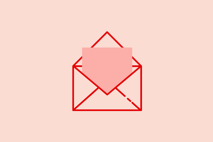 Abstrakter geöffneter Briefumschlag