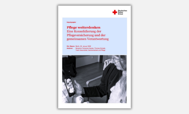 Titelseite Impulspapier Pflege weiterdenken Titelseite des Impulspapiers "Pflege weiterdenken"