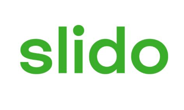 Logo von slido ist der Name in grüner Schrift