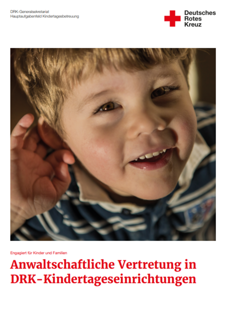 Titelbild der Handreichung 'Anwaltschaftliche Vertretung in DRK-Kindertageseinrichtungen'