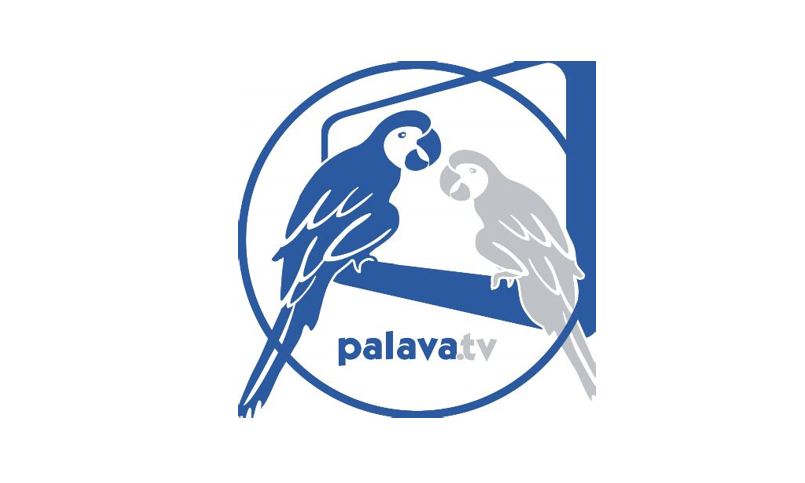 Name mit 2 Papageien in einem blauen Kreis
