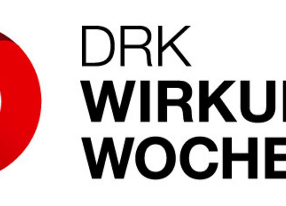 zwei ineinandergreifende rote Halbkreise neben dem Schriftzug DRK-Wirkungswochen