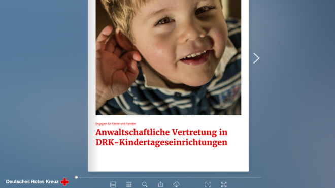 Titelseite des Flipbooks zur Handreichung 'Anwaltschaftliche Vertretung'
