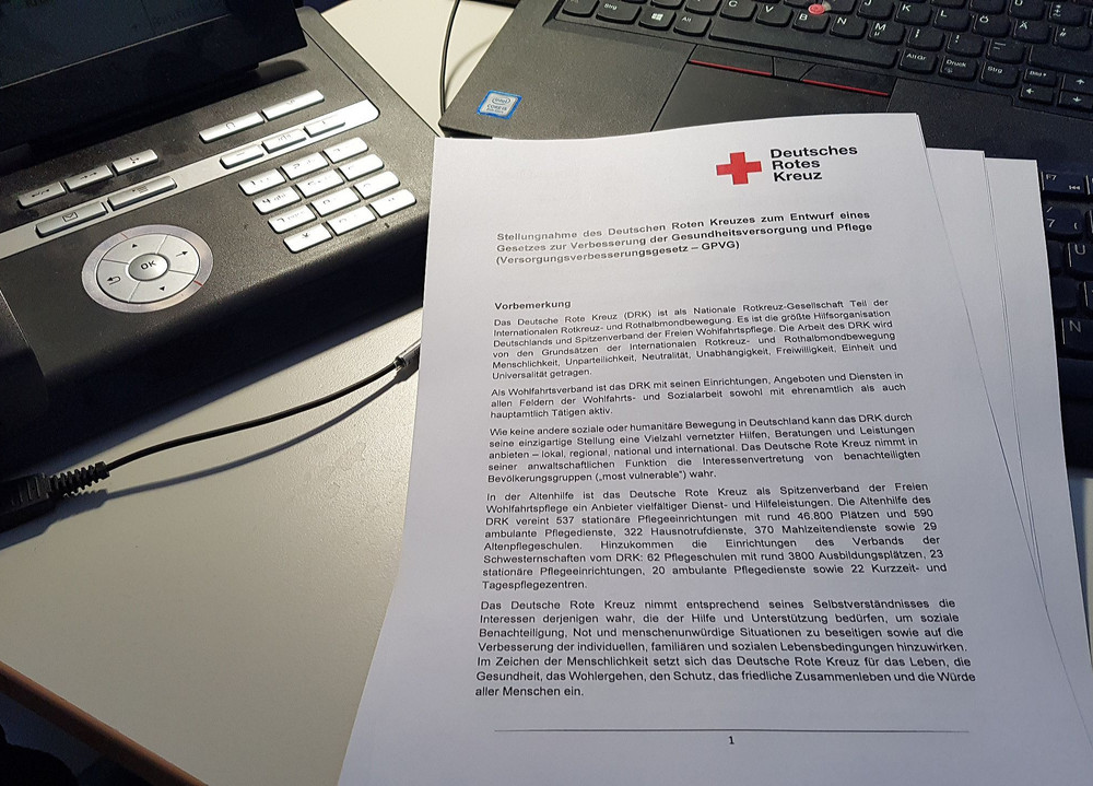 DRK-Stellungnahme zum Versorgungsverbesserungsgesetz