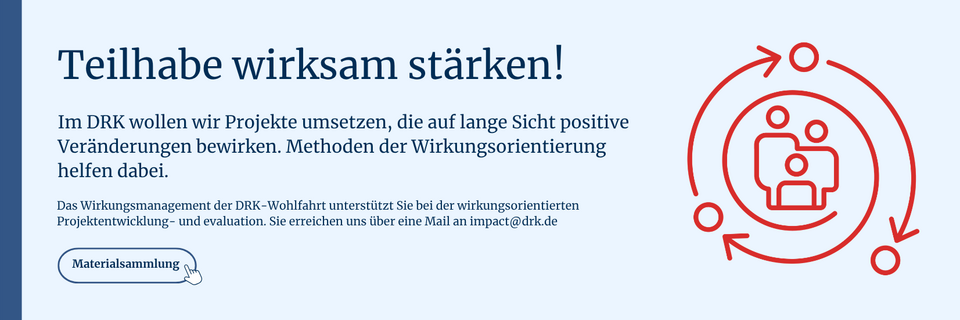 Infokasten, der auf wirkungsorientierte Arbeitsweise des Projekts hinweist 
