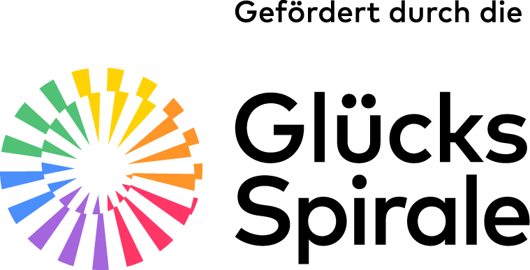 Logo Glücksspirale Logo der Glücksspirale mit buntem Kreis aus Blitzen in Regenbogenfarben, die von grün über gelb, orange, rot bis violett verlaufen.